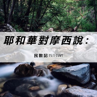 Picture 06 - 民 數 記 15:1 CUVT - 耶 和 華 對 摩 西 說 - Bible Verse Picture