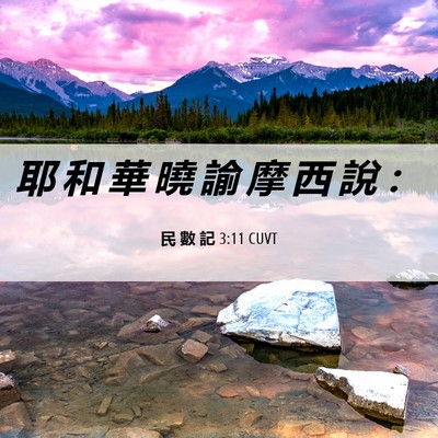 Picture 06 - 民 數 記 3:11 CUVT - 耶 和 華 曉 諭 摩 西 說 - Bible Verse Picture