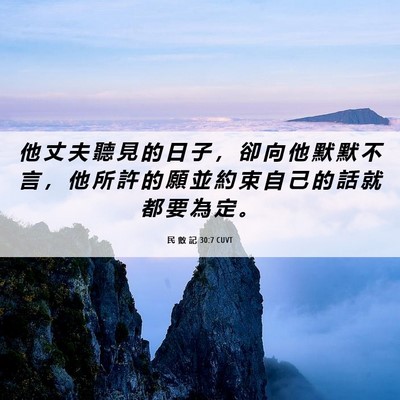 Picture 06 - 民 數 記 30:7 CUVT - 他 丈 夫 聽 見 的 日 子 ， 卻 向 他 - Bible Verse Picture