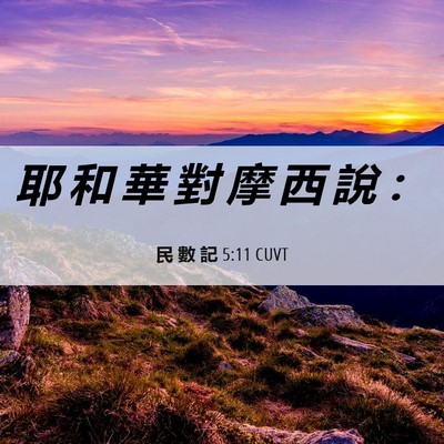 Picture 06 - 民 數 記 5:11 CUVT - 耶 和 華 對 摩 西 說 - Bible Verse Picture