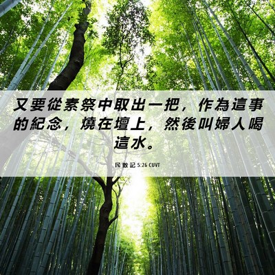 Picture 06 - 民 數 記 5:26 CUVT - 又 要 從 素 祭 中 取 出 一 把 ， 作 - Bible Verse Picture