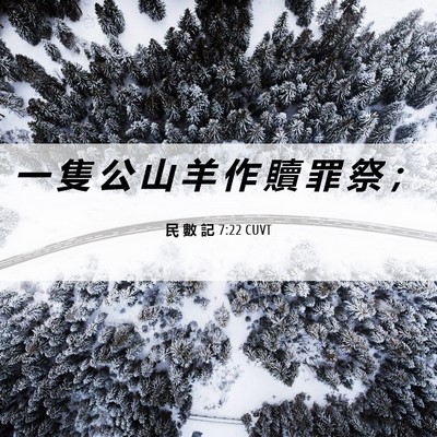 Picture 06 - 民 數 記 7:22 CUVT - 一 隻 公 山 羊 作 贖 罪 祭 - Bible Verse Picture