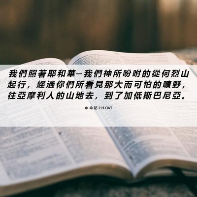 Picture 06 - 申 命 記 1:19 CUVT - 我 們 照 著 耶 和 華 ─ 我 們 神 所 - Bible Verse Picture