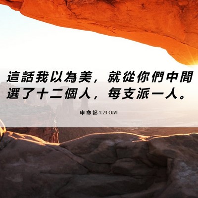 Picture 06 - 申 命 記 1:23 CUVT - 這 話 我 以 為 美 ， 就 從 你 們 中 - Bible Verse Picture