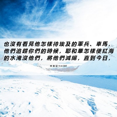 Picture 06 - 申 命 記 11:4 CUVT - 也 沒 有 看 見 他 怎 樣 待 埃 及 的 - Bible Verse Picture