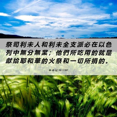 Picture 06 - 申 命 記 18:1 CUVT - 祭 司 利 未 人 和 利 未 全 支 派 必 - Bible Verse Picture