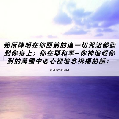Picture 06 - 申 命 記 30:1 CUVT - 我 所 陳 明 在 你 面 前 的 這 一 切 - Bible Verse Picture