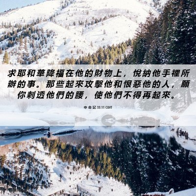 Picture 06 - 申 命 記 33:11 CUVT - 求 耶 和 華 降 福 在 他 的 財 物 上 - Bible Verse Picture
