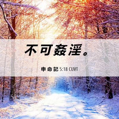 Picture 06 - 申 命 記 5:18 CUVT - 不 可 姦 淫 - Bible Verse Picture