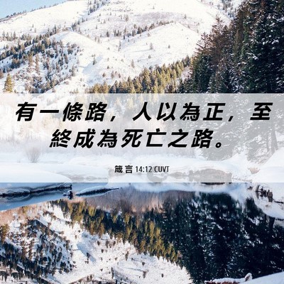 Picture 06 - 箴 言 14:12 CUVT - 有 一 條 路 ， 人 以 為 正 ， 至 終 - Bible Verse Picture