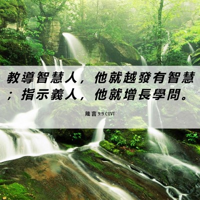 Picture 06 - 箴 言 9:9 CUVT - 教 導 智 慧 人 ， 他 就 越 發 有 智 - Bible Verse Picture