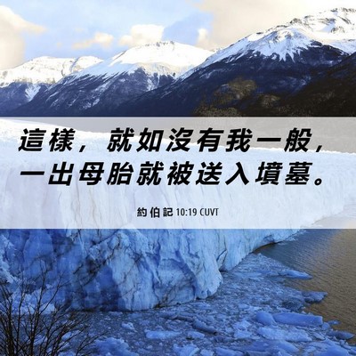 Picture 06 - 約 伯 記 10:19 CUVT - 這 樣 ， 就 如 沒 有 我 一 般 ， 一 - Bible Verse Picture