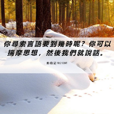 Picture 06 - 約 伯 記 18:2 CUVT - 你 尋 索 言 語 要 到 幾 時 呢 ？ 你 - Bible Verse Picture