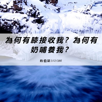 Picture 06 - 約 伯 記 3:12 CUVT - 為 何 有 膝 接 收 我 ？ 為 何 有 奶 - Bible Verse Picture