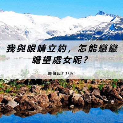 Picture 06 - 約 伯 記 31:1 CUVT - 我 與 眼 睛 立 約 ， 怎 能 戀 戀 瞻 - Bible Verse Picture