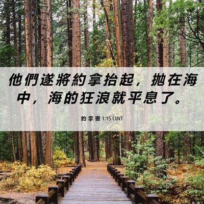 Picture 06 - 約 拿 書 1:15 CUVT - 他 們 遂 將 約 拿 抬 起 ， 拋 在 海 - Bible Verse Picture