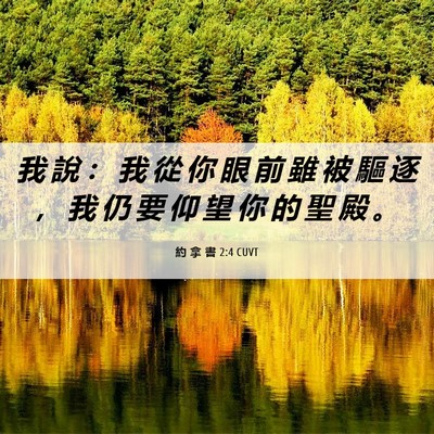 Picture 06 - 約 拿 書 2:4 CUVT - 我 說 ： 我 從 你 眼 前 雖 被 驅 逐 - Bible Verse Picture