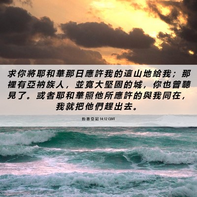 Picture 06 - 約 書 亞 記 14:12 CUVT - 求 你 將 耶 和 華 那 日 應 許 我 的 - Bible Verse Picture