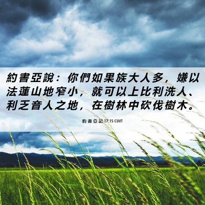 Picture 06 - 約 書 亞 記 17:15 CUVT - 約 書 亞 說 ： 你 們 如 果 族 大 人 - Bible Verse Picture