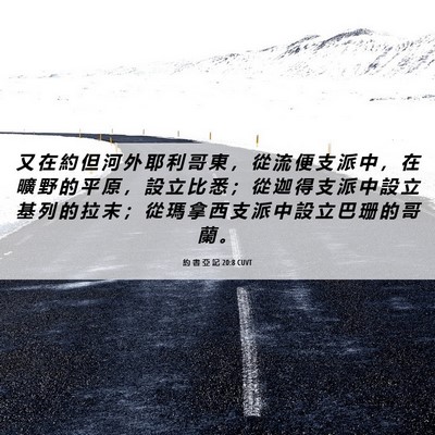 Picture 06 - 約 書 亞 記 20:8 CUVT - 又 在 約 但 河 外 耶 利 哥 東 ， 從 - Bible Verse Picture