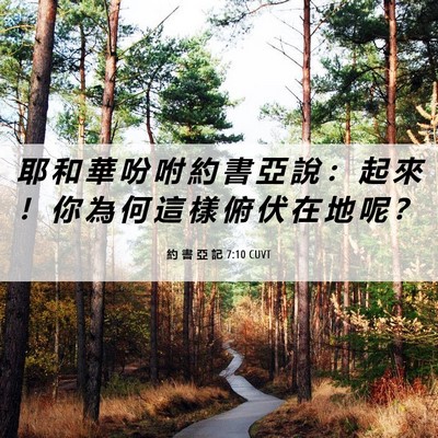 Picture 06 - 約 書 亞 記 7:10 CUVT - 耶 和 華 吩 咐 約 書 亞 說 ： 起 來 - Bible Verse Picture