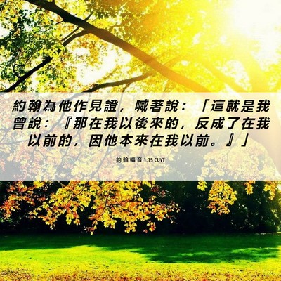 Picture 06 - 約 翰 福 音 1:15 CUVT - 約 翰 為 他 作 見 證 ， 喊 著 說 ： - Bible Verse Picture