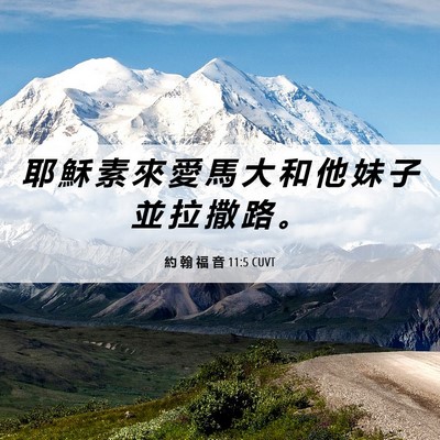 Picture 06 - 約 翰 福 音 11:5 CUVT - 耶 穌 素 來 愛 馬 大 和 他 妹 子 並 - Bible Verse Picture