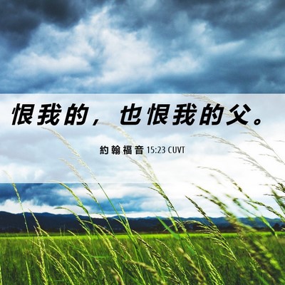 Picture 06 - 約 翰 福 音 15:23 CUVT - 恨 我 的 ， 也 恨 我 的 父 - Bible Verse Picture