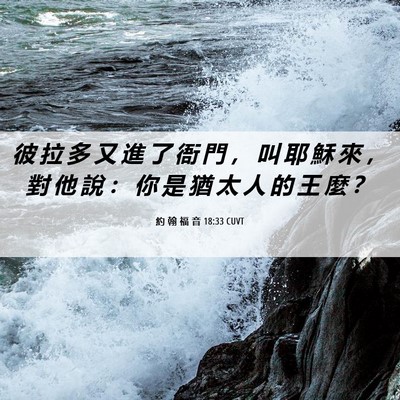 Picture 06 - 約 翰 福 音 18:33 CUVT - 彼 拉 多 又 進 了 衙 門 ， 叫 耶 穌 - Bible Verse Picture