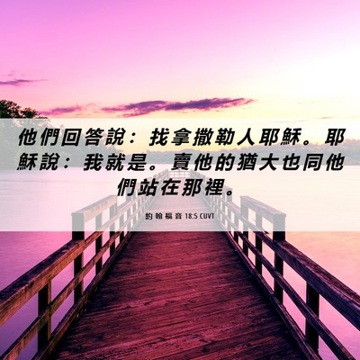 Picture 06 - 約 翰 福 音 18:5 CUVT - 他 們 回 答 說 ： 找 拿 撒 勒 人 耶 - Bible Verse Picture