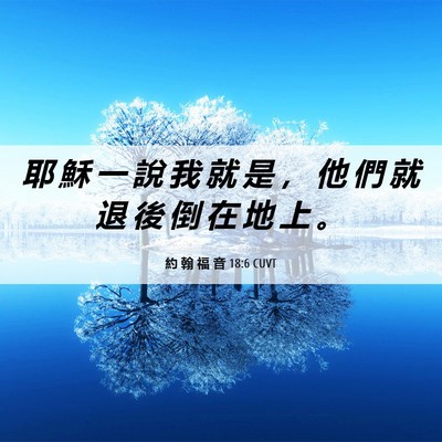 Picture 06 - 約 翰 福 音 18:6 CUVT - 耶 穌 一 說 我 就 是 ， 他 們 就 退 - Bible Verse Picture