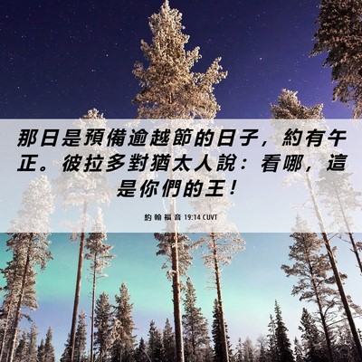 Picture 06 - 約 翰 福 音 19:14 CUVT - 那 日 是 預 備 逾 越 節 的 日 子 ， - Bible Verse Picture
