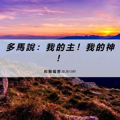 Picture 06 - 約 翰 福 音 20:28 CUVT - 多 馬 說 ： 我 的 主 ！ 我 的 神 - Bible Verse Picture