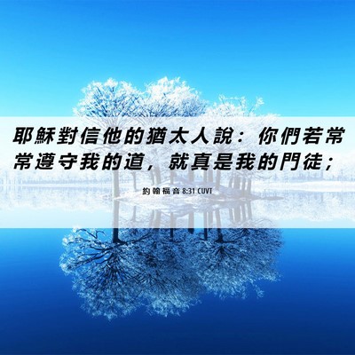 Picture 06 - 約 翰 福 音 8:31 CUVT - 耶 穌 對 信 他 的 猶 太 人 說 ： 你 - Bible Verse Picture