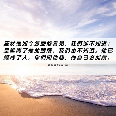 Picture 06 - 約 翰 福 音 9:21 CUVT - 至 於 他 如 今 怎 麼 能 看 見 ， 我 - Bible Verse Picture