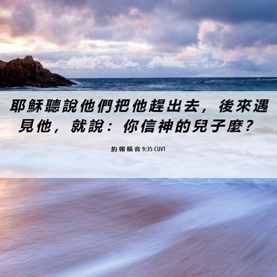 Picture 06 - 約 翰 福 音 9:35 CUVT - 耶 穌 聽 說 他 們 把 他 趕 出 去 ， - Bible Verse Picture