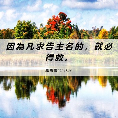 Picture 06 - 羅 馬 書 10:13 CUVT - 因 為 凡 求 告 主 名 的 ， 就 必 得 - Bible Verse Picture