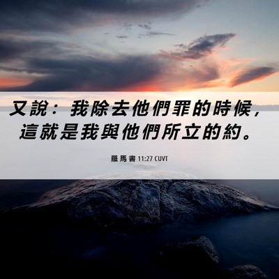 Picture 06 - 羅 馬 書 11:27 CUVT - 又 說 ： 我 除 去 他 們 罪 的 時 候 - Bible Verse Picture