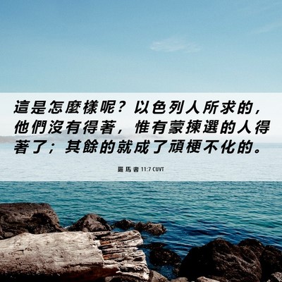 Picture 06 - 羅 馬 書 11:7 CUVT - 這 是 怎 麼 樣 呢 ？ 以 色 列 人 所 - Bible Verse Picture