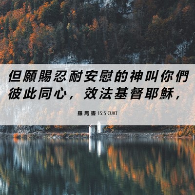Picture 06 - 羅 馬 書 15:5 CUVT - 但 願 賜 忍 耐 安 慰 的 神 叫 你 們 - Bible Verse Picture