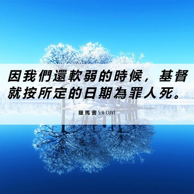 Picture 06 - 羅 馬 書 5:6 CUVT - 因 我 們 還 軟 弱 的 時 候 ， 基 督 - Bible Verse Picture