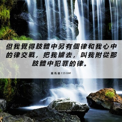 Picture 06 - 羅 馬 書 7:23 CUVT - 但 我 覺 得 肢 體 中 另 有 個 律 和 - Bible Verse Picture