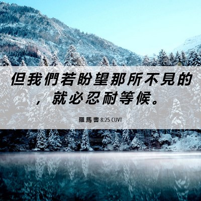 Picture 06 - 羅 馬 書 8:25 CUVT - 但 我 們 若 盼 望 那 所 不 見 的 ， - Bible Verse Picture