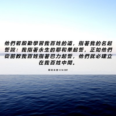 Picture 06 - 耶 利 米 書 12:16 CUVT - 他 們 若 殷 勤 學 習 我 百 姓 的 道 - Bible Verse Picture