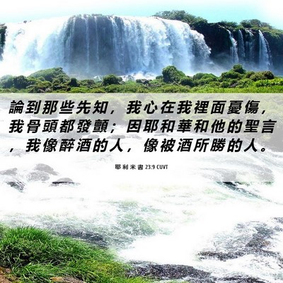 Picture 06 - 耶 利 米 書 23:9 CUVT - 論 到 那 些 先 知 ， 我 心 在 我 裡 - Bible Verse Picture