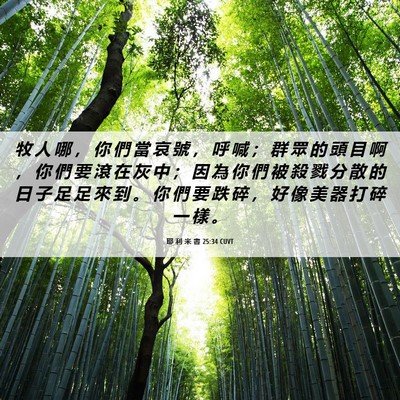 Picture 06 - 耶 利 米 書 25:34 CUVT - 牧 人 哪 ， 你 們 當 哀 號 ， 呼 喊 - Bible Verse Picture