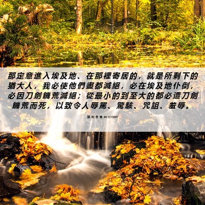 Picture 06 - 耶 利 米 書 44:12 CUVT - 那 定 意 進 入 埃 及 地 、 在 那 裡 - Bible Verse Picture