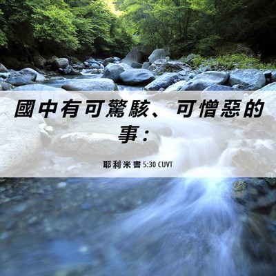 Picture 06 - 耶 利 米 書 5:30 CUVT - 國 中 有 可 驚 駭 、 可 憎 惡 的 事 - Bible Verse Picture
