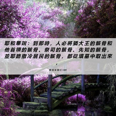 Picture 06 - 耶 利 米 書 8:1 CUVT - 耶 和 華 說 ： 到 那 時 ， 人 必 將 - Bible Verse Picture