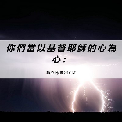Picture 06 - 腓 立 比 書 2:5 CUVT - 你 們 當 以 基 督 耶 穌 的 心 為 心 - Bible Verse Picture